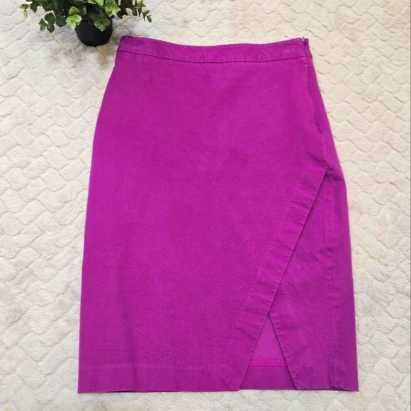 Banana Republic Dresses & Skirts - Banana Republic Fuschia Wrap Front Pencil Skirt, Size 4